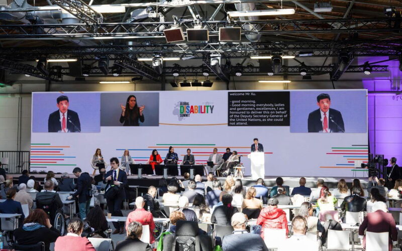 Stage at Global Disability Summit 2025 in Berlin